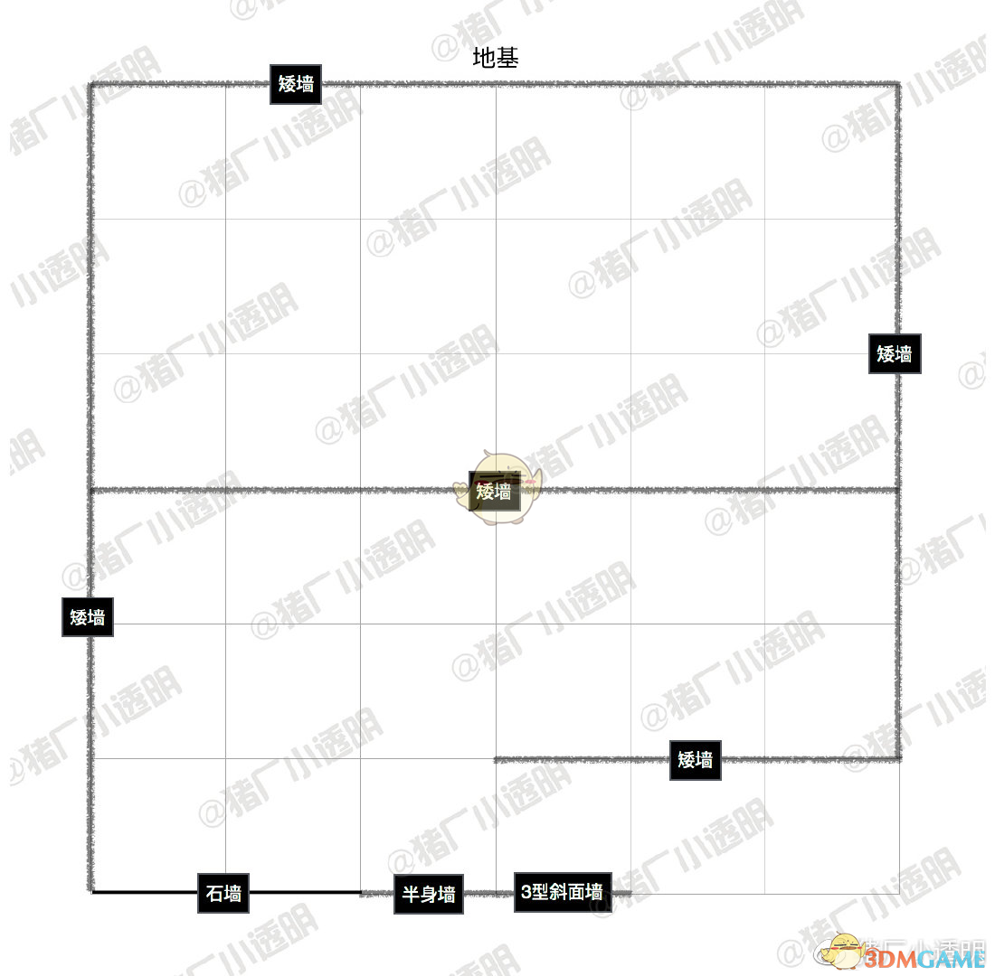 《明日之后》8级庄园3000建筑分房子平面设计蓝图