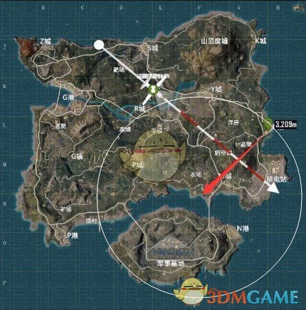 《绝地求生:刺激战场》绝地海岛地图刷圈规律
