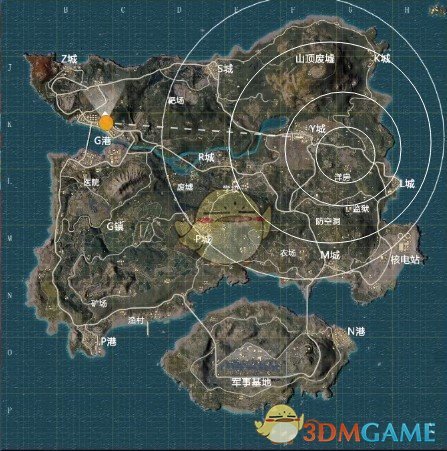 《绝地求生:刺激战场》绝地海岛地图刷圈规律