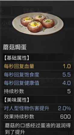 《明日之后》蘑菇焗蛋制作配方分享