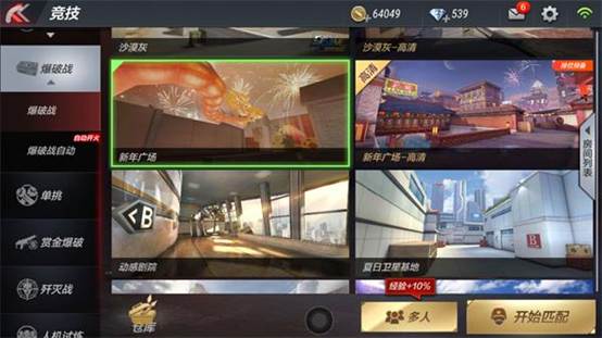 《穿越火线:枪战王者》新年广场冲锋枪站位推荐