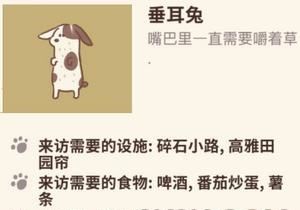 《微信动物餐厅》垂耳兔来访条件介绍