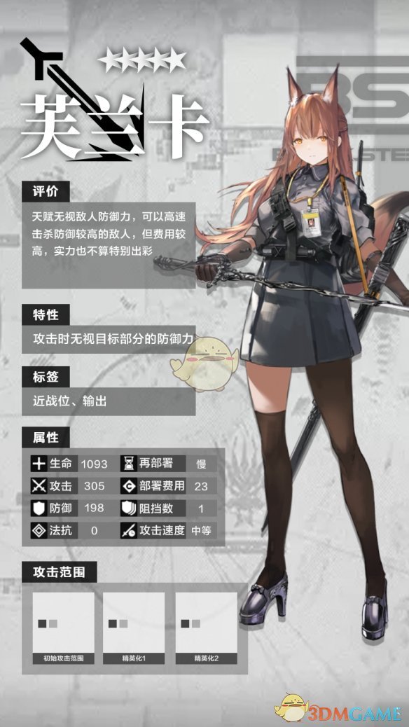 《明日方舟》五星干员近卫芙兰卡分析介绍