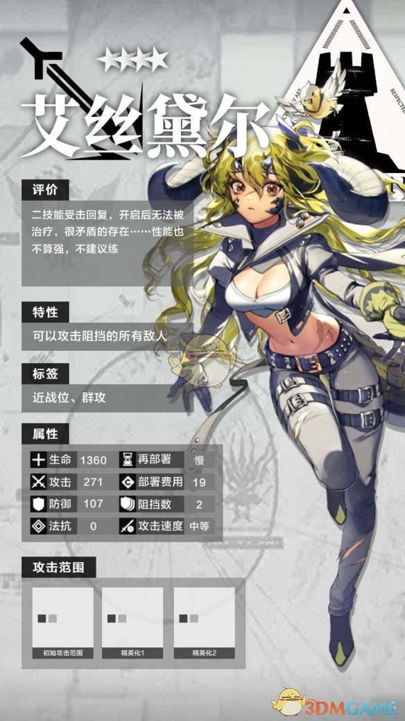 《明日方舟》四星干员近卫艾丝黛尔分析介绍