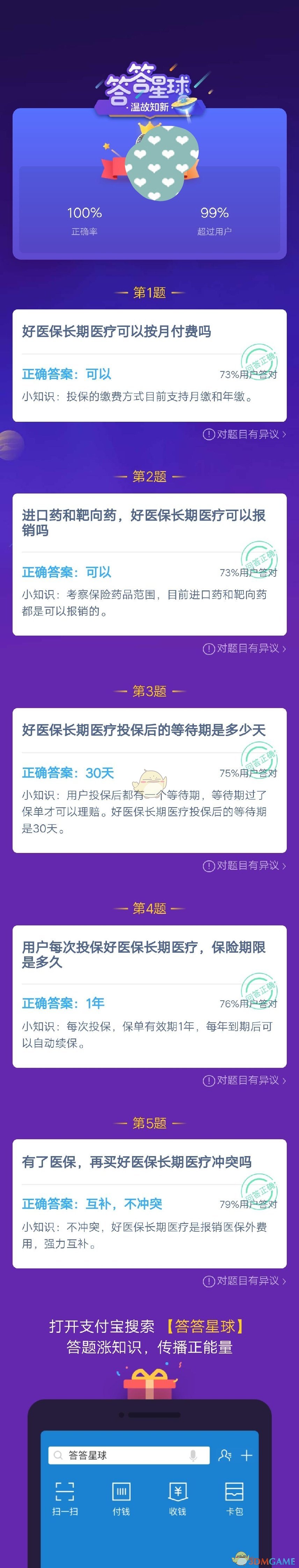 答答星球【你真的了解健康险吗】专场活动答案