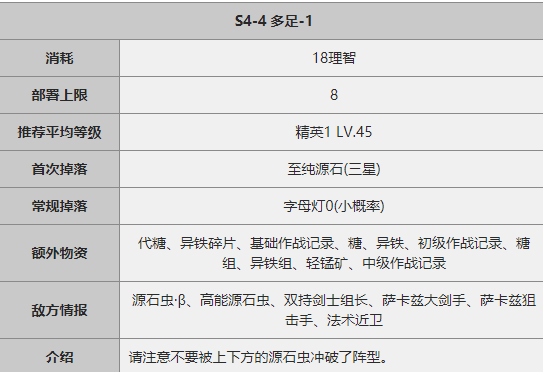 明日方舟S4-4关卡攻略