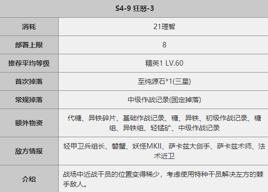 明日方舟S4-9关卡攻略