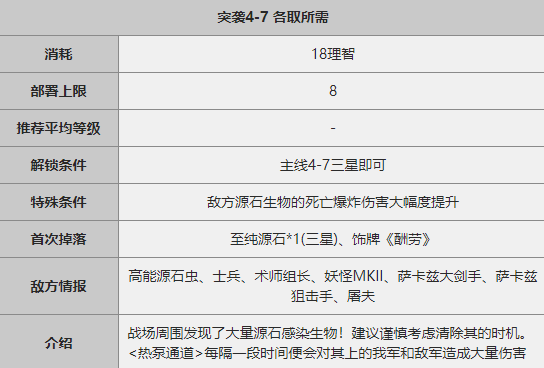 《明日方舟》突袭4-7关卡攻略