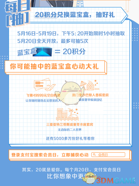 支付宝蓝宝盒抽奖大礼玩法介绍