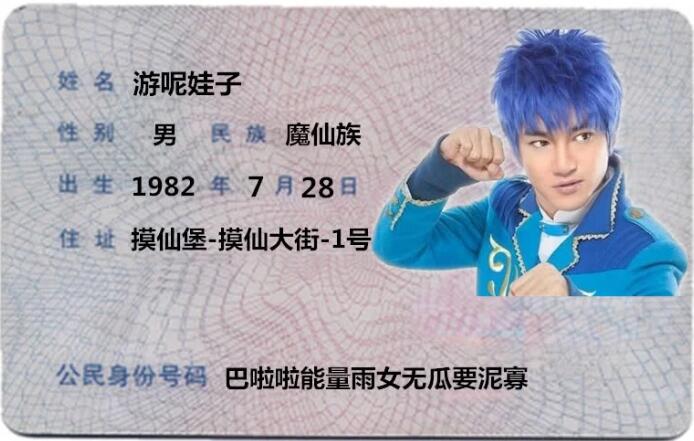 魔仙堡身份证原图分享