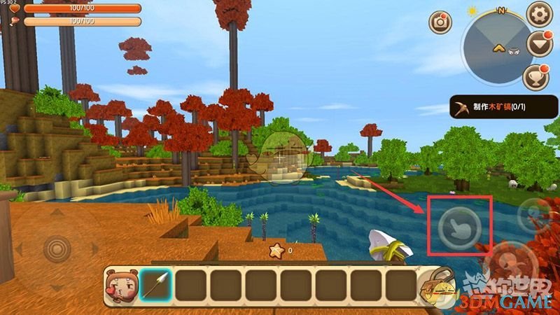 《迷你世界》木棍石矛短弓石箭短剑长枪制作效果