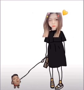抖音牵狗头像高清图片分享