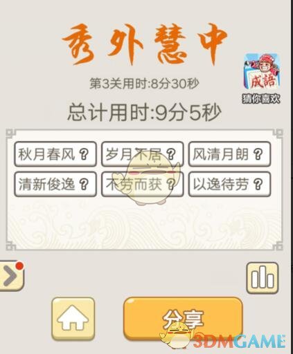 《成语宫廷记》每日挑战6月20日第3关答案