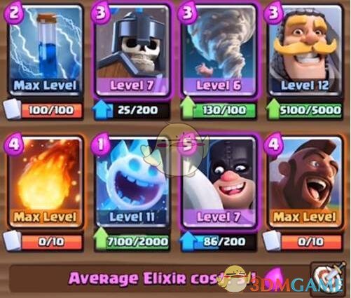 皇室战争11阶上分卡组