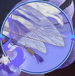 《阴阳师》玉藻前皮肤青莲蜕梦欣赏 