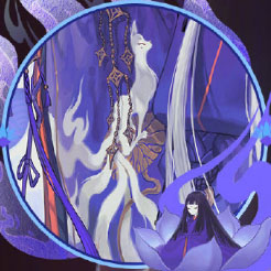 《阴阳师》玉藻前皮肤青莲蜕梦欣赏 