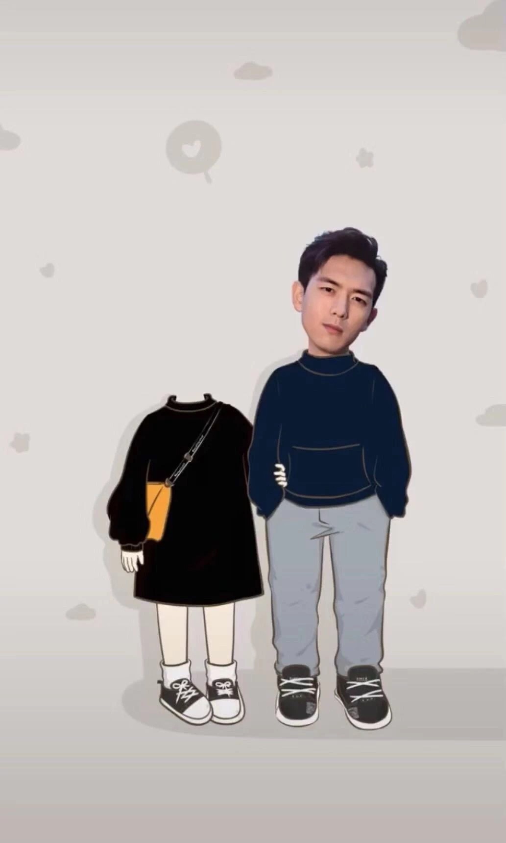 抖音李现情侣P图素材分享