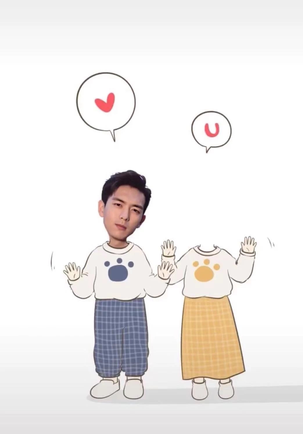 抖音李现情侣P图素材分享