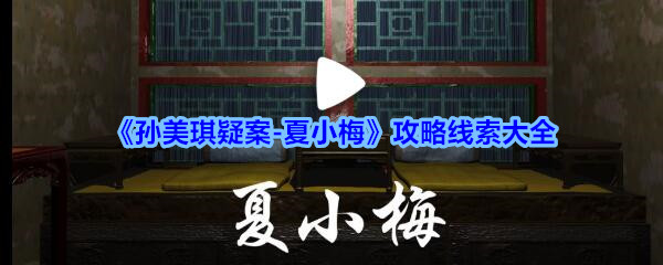 《孙美琪疑案-夏小梅》攻略线索大全