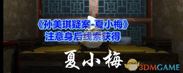 《孙美琪疑案-夏小梅》注意身后线索获得