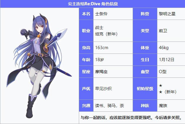 《公主连结Re：Dive》士条怜图鉴