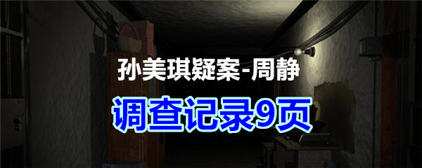 《孙美琪疑案-周静》四级线索——调查记录9页