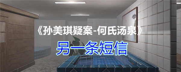 《孙美琪疑案-何氏汤泉》四级线索——另一条短信