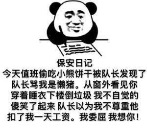 保安日记表情包分享