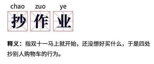 抄作业是什么意思