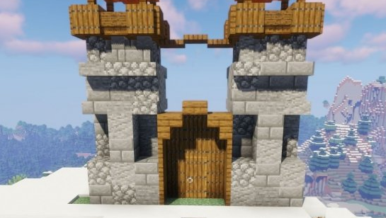 《我的世界》城堡大门建造教程