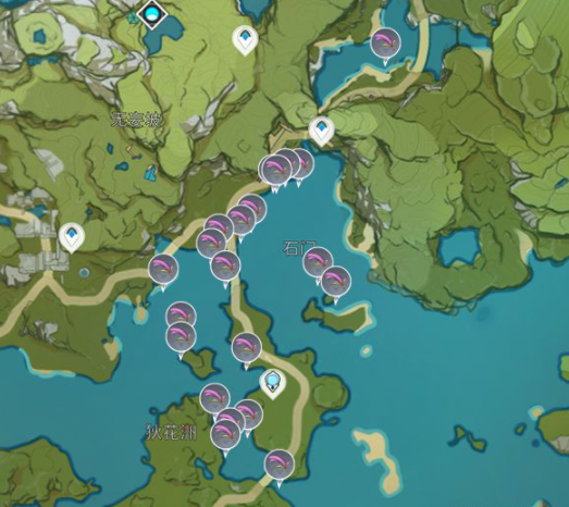 《原神》马尾快速采集线图