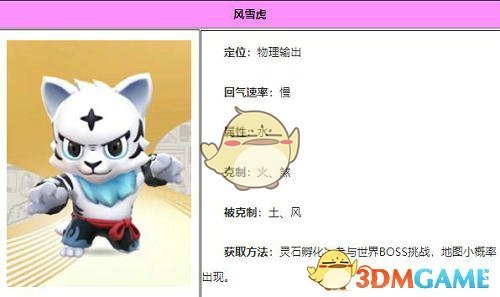 《一起来捉妖》风雪虎获取攻略